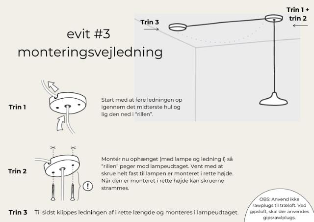 Evit lampeophæng nr. 3 Ø50 mm, hvid