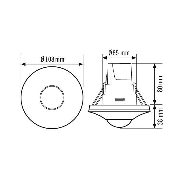 ESYLUX sensor loft PD-C 360bt/8 APC10 plus DALI-2