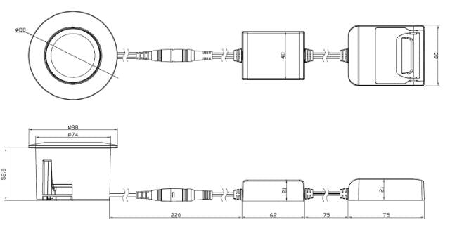DIOSPOT 50 supreme hvid rund 7W 930 571lm 38° 10-P