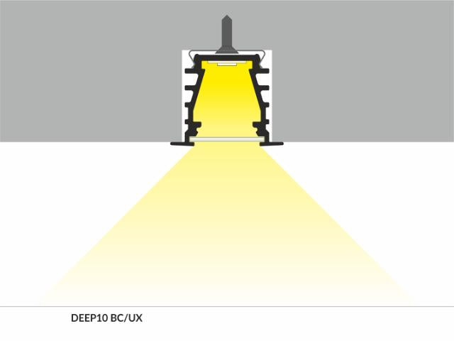 DIOFLEX Alu profil DEEP10 C/UX 1m 23,4x19mm