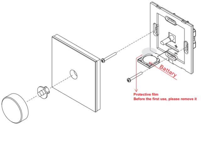 DIOFLEX PRO Væg panel f/DIM+RGB RF hvid