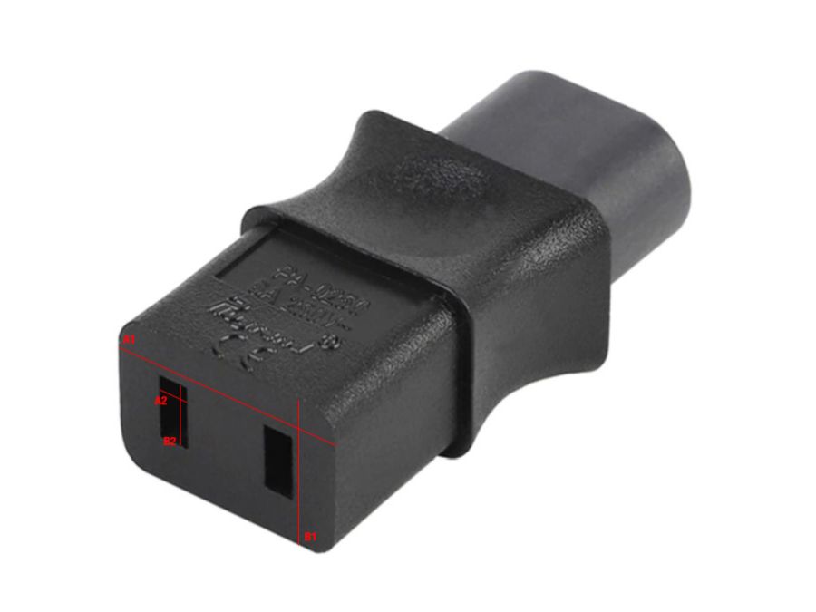 Strømadapter - C9 (Revox) til C8 ("8-tal")