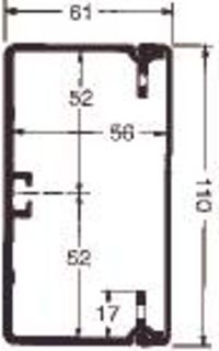 FB60110 kabelkanal-bund, 60x110mm, Perlehvid (2m)
