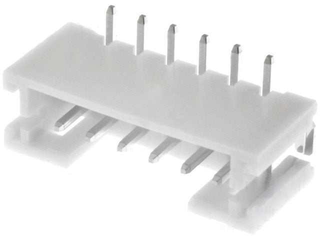 Ledning-til-print fatning - JST PH, 6pol, 2mm benafst. SMT