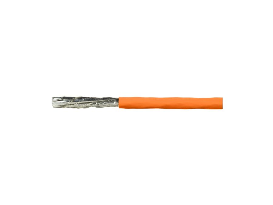 Cat7 S/FTP netværkskabel, 1000MHz, massiv CU, ORANGE (100m)
