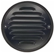 Rund ventilationsrist, metal m. flange - Ø100mm, Mat sort