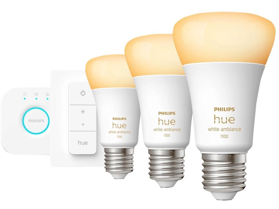 Hue White ambiance Starter Kit - 8W A60 E27 (3 sæt)