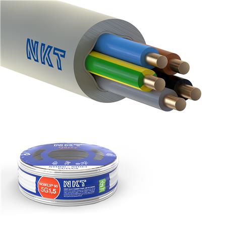 NKT installationskabel 5x1,5mm² NOIKLX - 50 meter