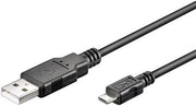 USB A 2.0 TIL MICRO-USB B, BLACK, 5M