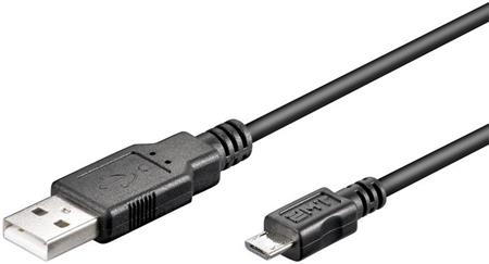 USB A 2.0 TIL MICRO-USB B, BLACK, 5M