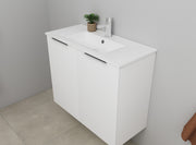 Sanibell Online usamlet møbelsæt 81x36cm mathvid med 2 låger