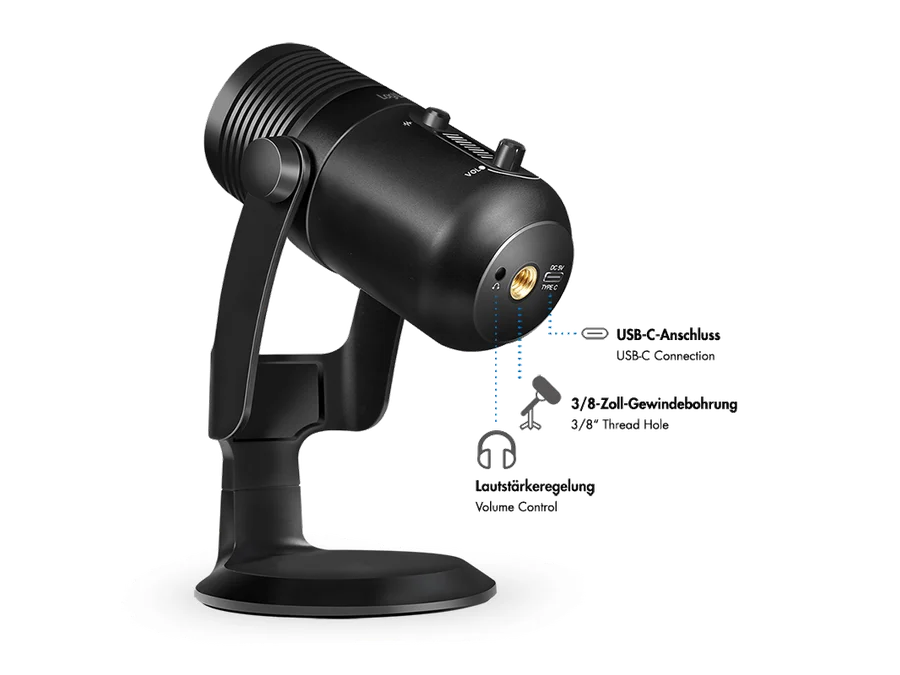 Støjreducerende mikrofon, cardioid - 192kHz/24bit, RGB