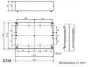 G758 instrumentkabinet (260x180x65mm)