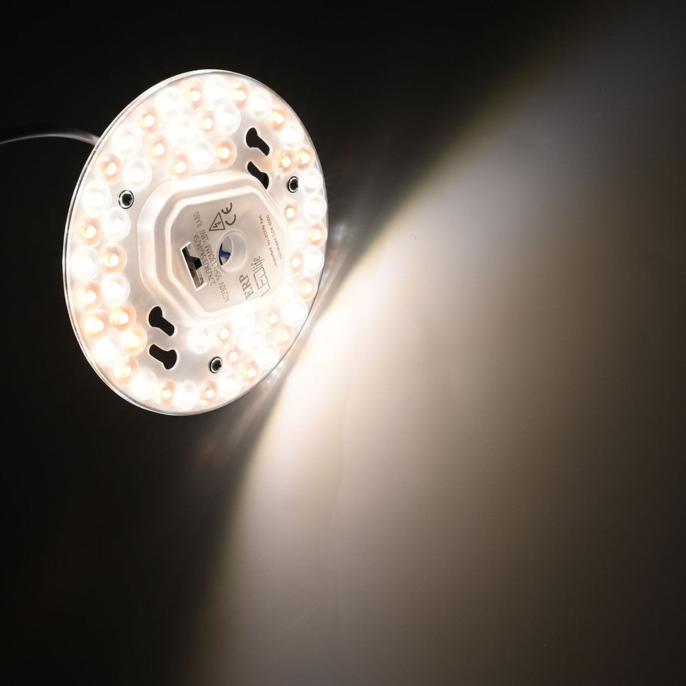 LED indsats 18W med linser, Ø130 mm, dæmpbar, 5-i-1 CCT, Flicker Free
