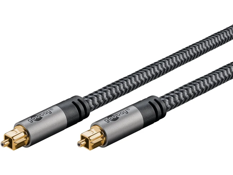 Optisk kabel - 2 x TOSLINK han, Ø6,5mm (1m)