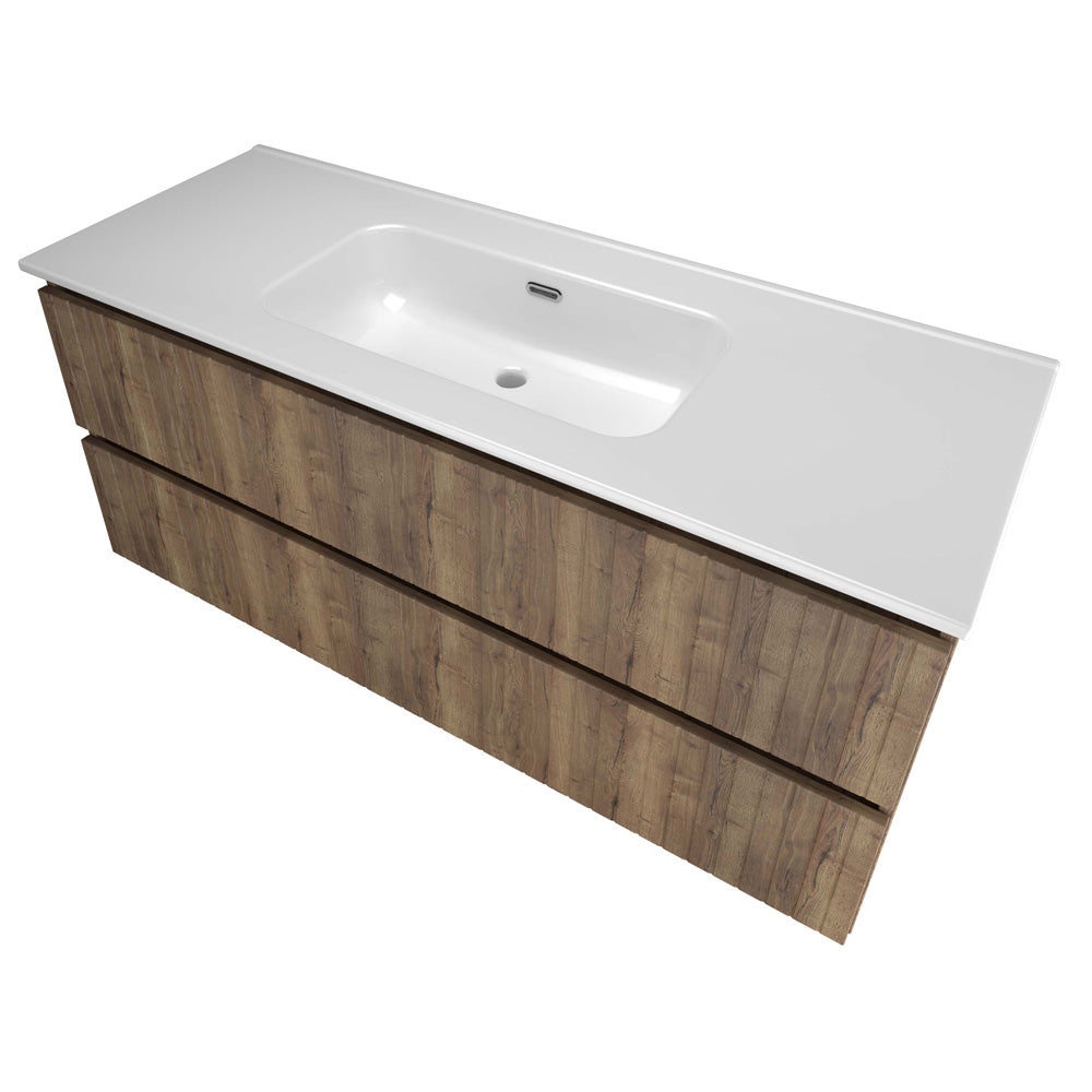 Proline møbelsæt 121x46cm terra eg med 2 softclose skuffer
