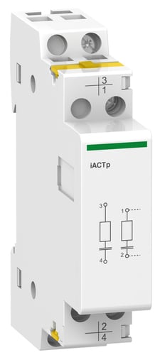 Udkoblingsspole iACTp 220-240VAC med 2 separate kredse bredde 18 mm