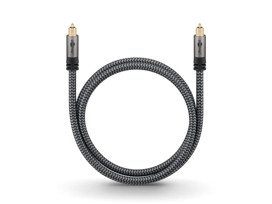 Optisk kabel - 2 x TOSLINK han, Ø6,5mm (1m)