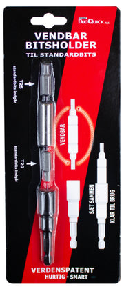 DuoQuick bitsholder, vendbar, med TX20 og TX25