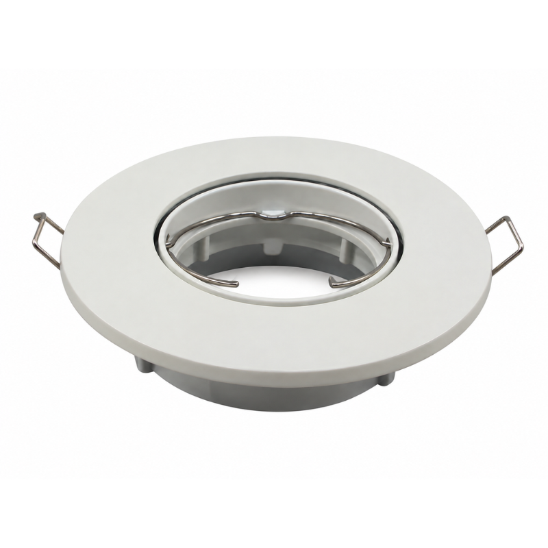 DAXTOR HL100 front til MR16/GU10 indbygningsspot, rund, mat hvid, IP24