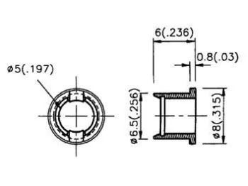 Monteringsholder til 5mm LED - Sort plast, 1 del