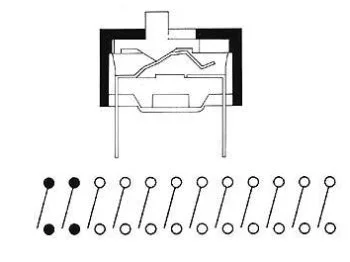 DIP switch - 12 x ON-OFF, 50V 0,1A