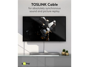 Optisk kabel - 2 x TOSLINK han, Ø6,5mm (1m)
