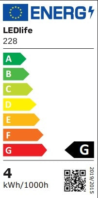 LEDlife HELO4 LED spotpære - 4W, dæmpbar, 35mm, 12V, MR11 / GU4 - Erstatter 30W