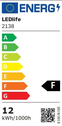 12W LED kompaktrør - 2D fatning, GR10q 4pin - Erstatter 26W - 230V / Ballast - 1200lm - RA80
