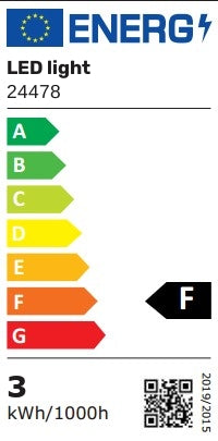 LED nødbelysning spot til loft, 3W - 3 timers batteri, Philips LED, Hvid - Ø7,5-12,5cm, 230V, 360lm