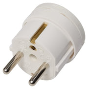 Stikprop vinkel schuko mini, hvid