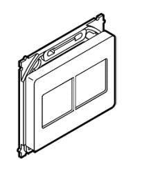 LK OPUS 66 Dataudtag for 2x Keystone RJ45 1 modul hvid
