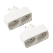 Dobbeltstik D2 2R udtag hvid 2-styk