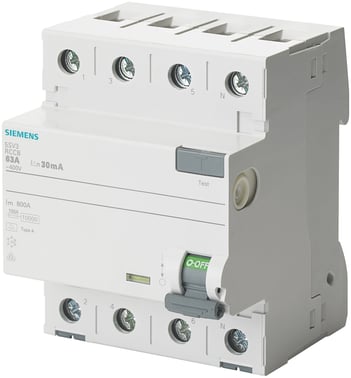 HPFI 4-polet type A 63A 30 mA 400VAC 5SV3346-6