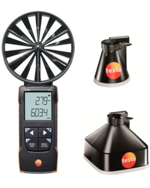 testo 417 sæt 1 Vingehjulsanemometer med måletragte App tilslutning