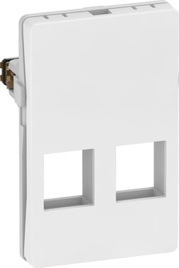 LK FUGA Dataudtag for 2x Keystone RJ45 (small) 1,5 modul hvid