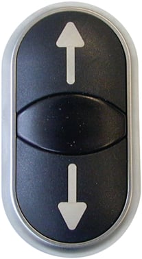M22-DDL-S-X7/X7 - Dobbelttryk mlys sort m pil op