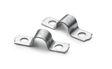 Kabelbøjle 12mm 2 lap forzinket - pr. stk.