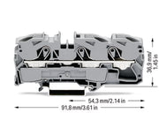 3-leder gennem terminalblok, 16 mm2