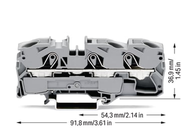 3-leder gennem terminalblok, 16 mm2