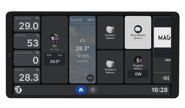 Shelly Wall Display X2i Sort - WiFi touch skærm