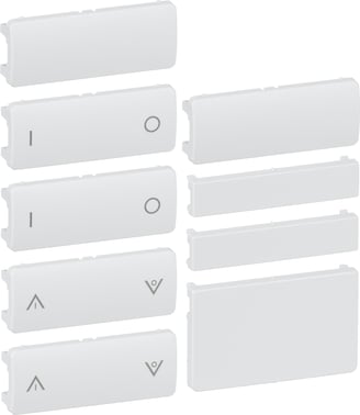 Fuga tangentsæt for batteritryk 6 slutte hvid