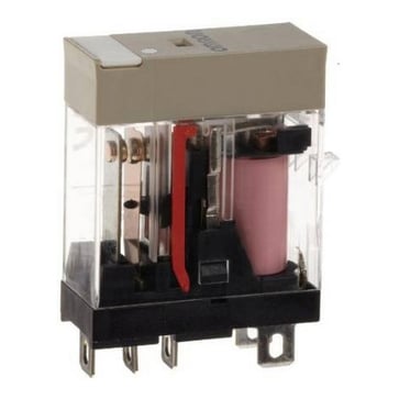 Relæ plug-in 5-pin SPDT 10A mech & LED-indikatorer label facilitet G2R-1-SN 24AC(S)