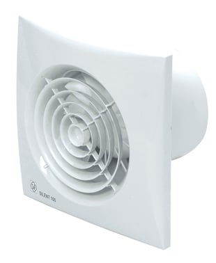 Ventilator Silent 100CHRZ/CHZ m. kontraspjæld, timer, hygrostat og kugleleje