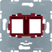 HOLDER FOR DOBBELT MODULAR JACK RØD
