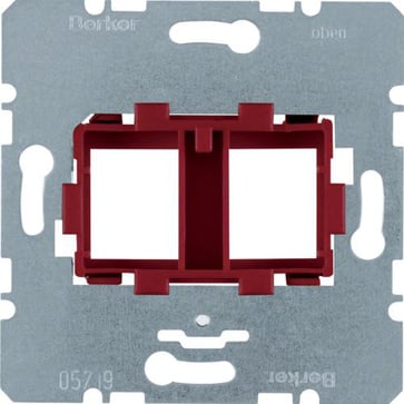 HOLDER FOR DOBBELT MODULAR JACK RØD