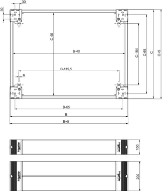SOKKEL SIDEPANEL 100X400 SÆT