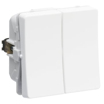 LK Fuga dobbelt korrespondance afbryder 16A - hvid