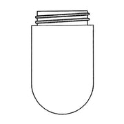 Cylinderglas sandblæst m/gevind