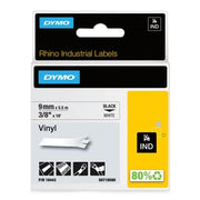 DYMO Rhino industri tape vinyl sort på hvid 9mmx5,5m